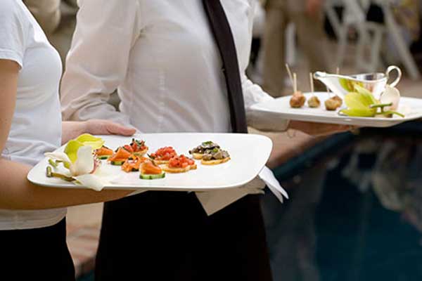 Catering service at event venue